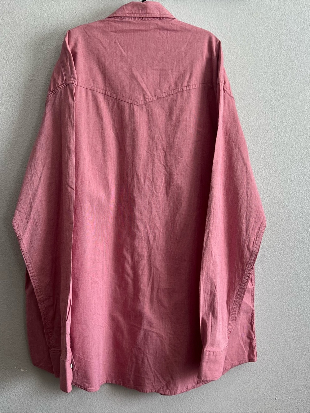 Rafter C Cowboy Collection Men's XL red Striped Snap Stretch Long Sleeve Shirt